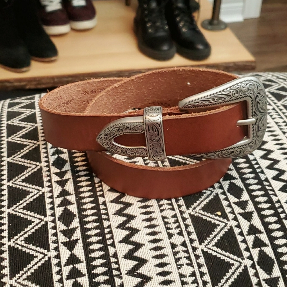 Urban Outfitters Ecote Metal-Tipped Leather Belt